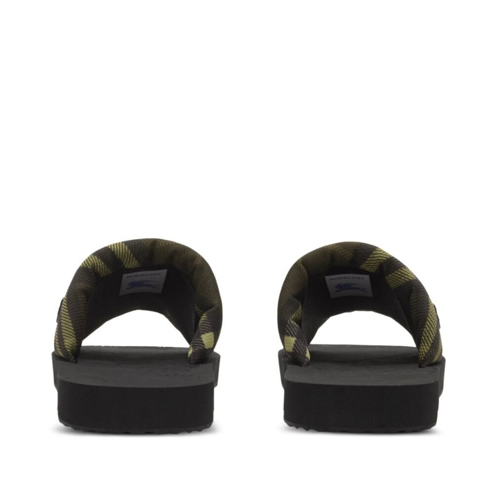 Burberry Men's MF Trek Slide Sandal, Olive Green check, Sizes 45 - Picture 5 of 11
